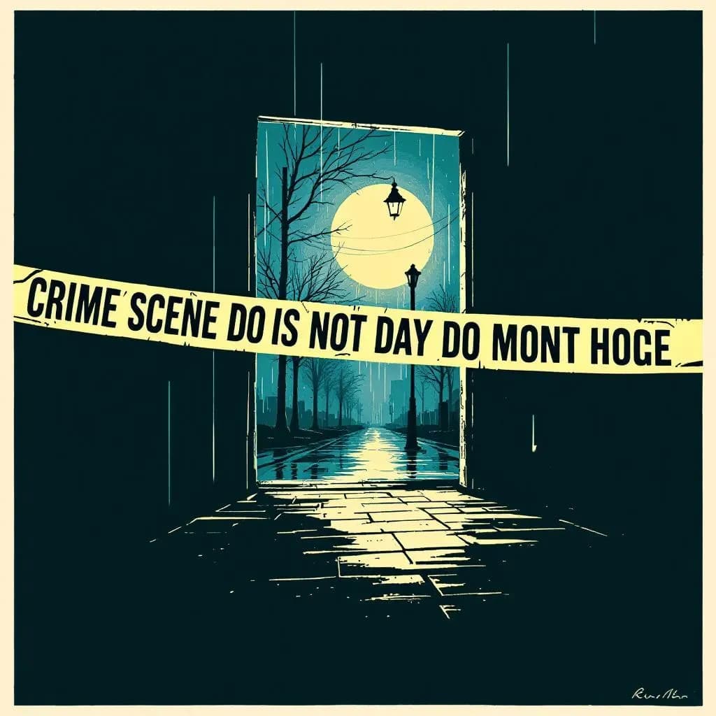 Mord — linocut illustration